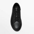 Simple Lace Sports Leather Lace-up Flat Bottom Casual Sneakers