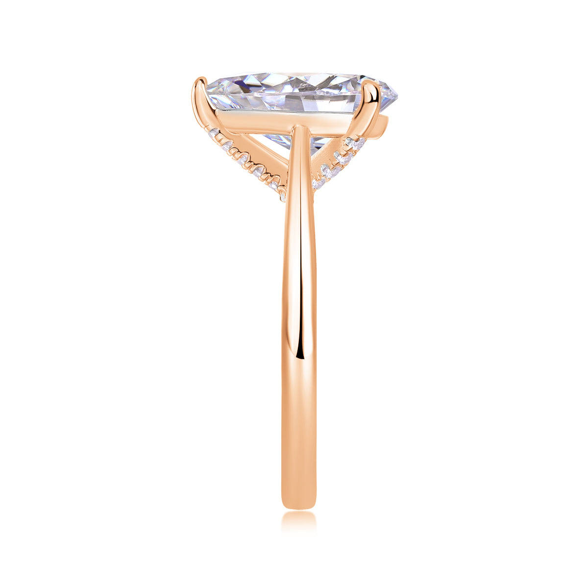 The Ultimate Simplicity - Set With Top-quality Heart-shaped Moissanite S925 Silver And Platinum-plated Diamond Wedding Ring. The Ring Can Be Tested With A Diamond Pen In Yellow Gold And Rose Gold