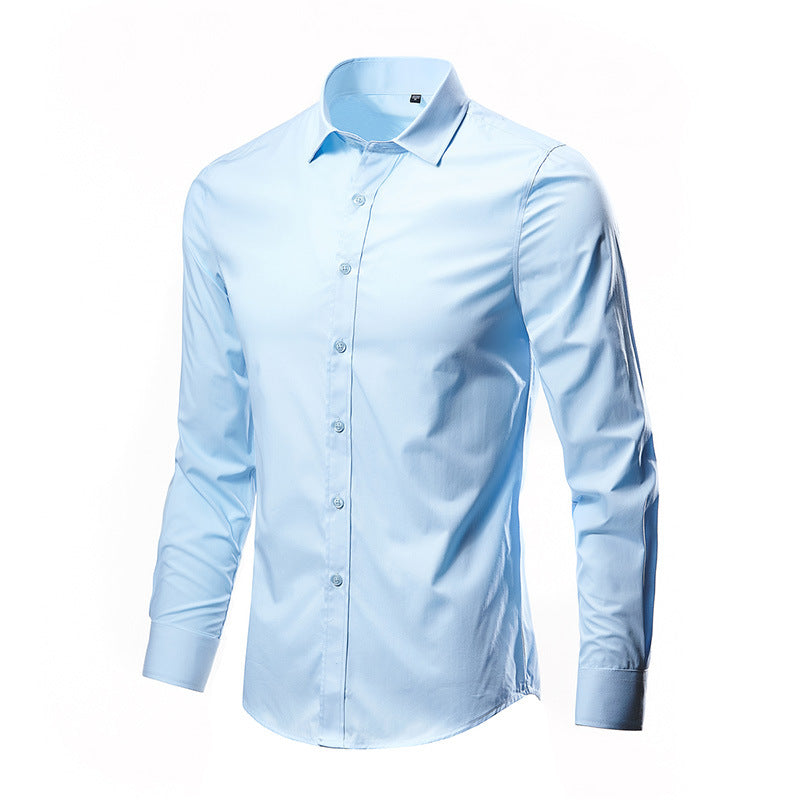 Simple Trendy Long-sleeve Slim Shirt