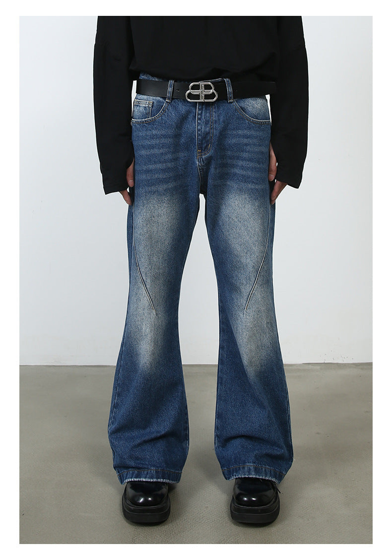 Denim Pants Straight Men's American Street Trousers