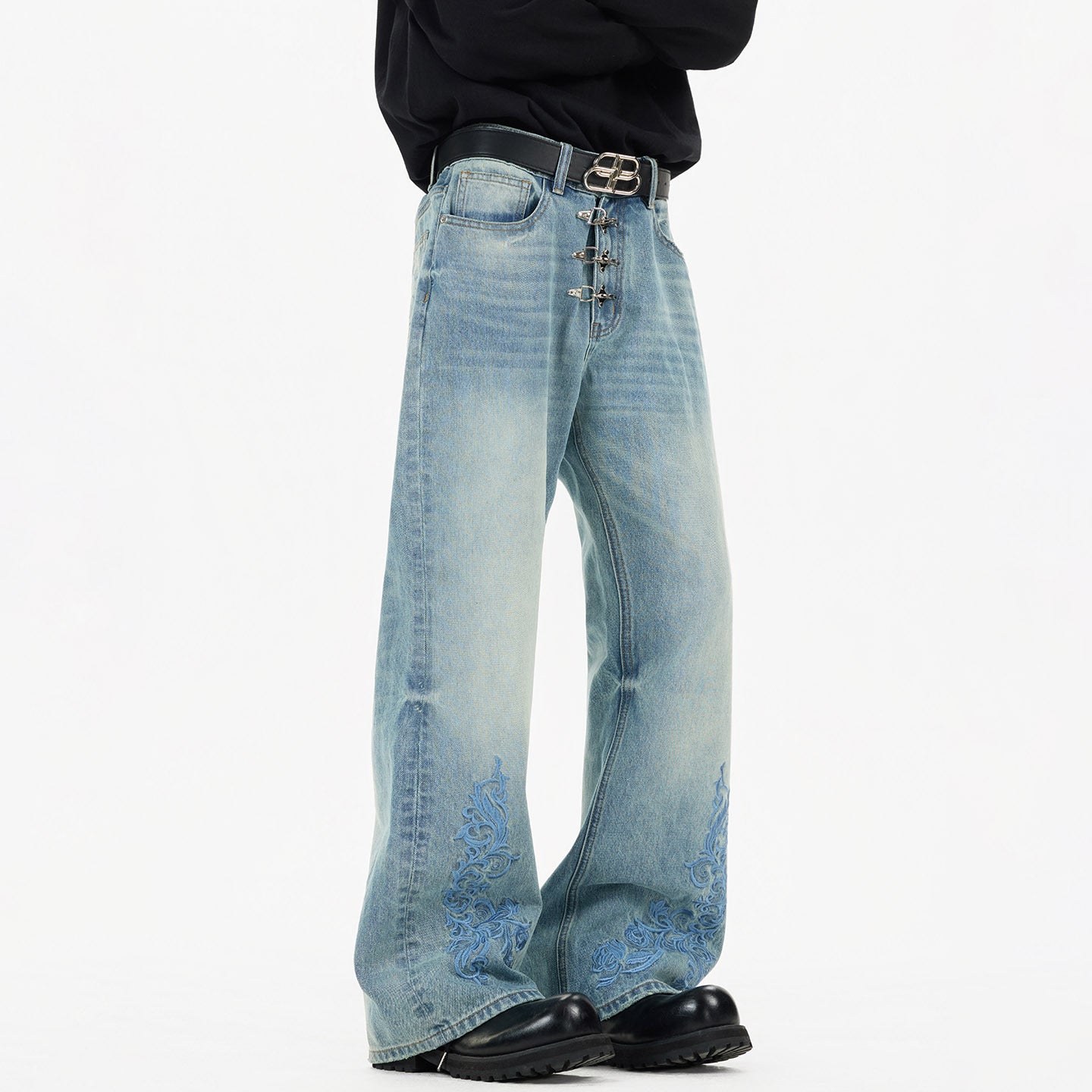 Loose Straight-leg Bootcut Jeans