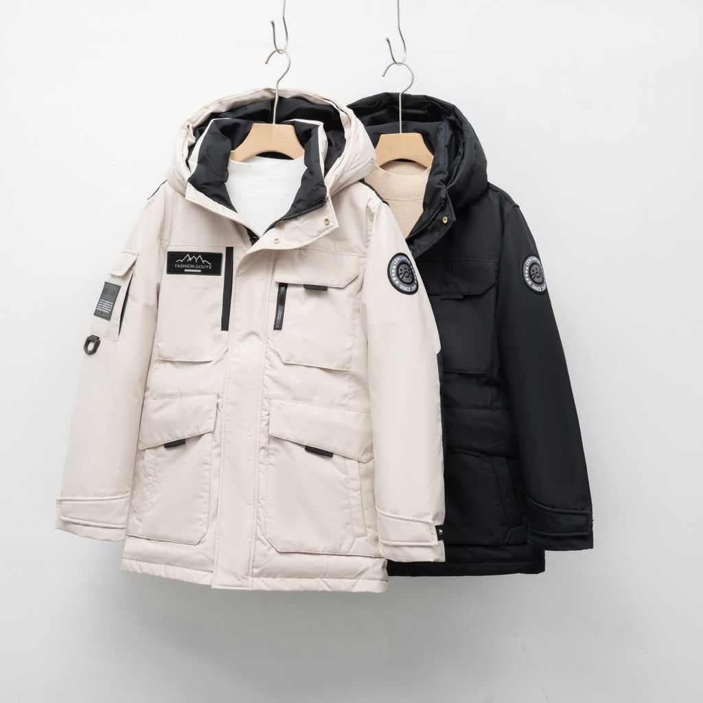 Hooded Workwear Parka Down Jacket For Women Winter