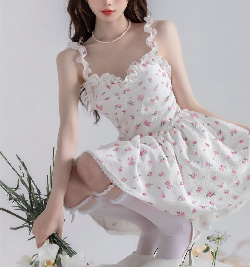 Fashion Floral Strap Dress Women