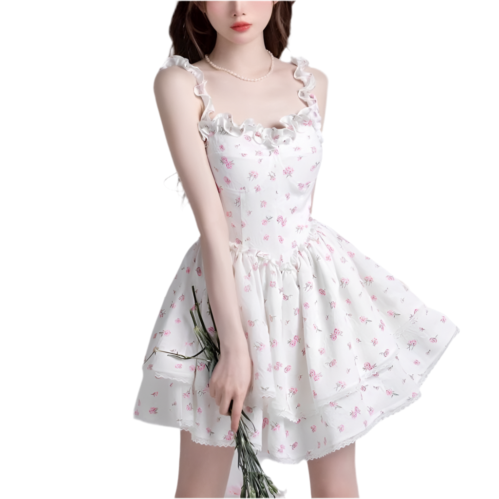 Fashion Floral Strap Dress Women