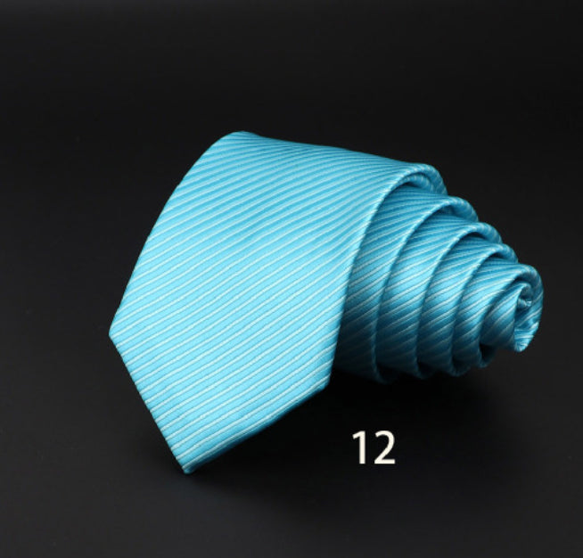 Striped British Gentleman Polyester Fiber Tie