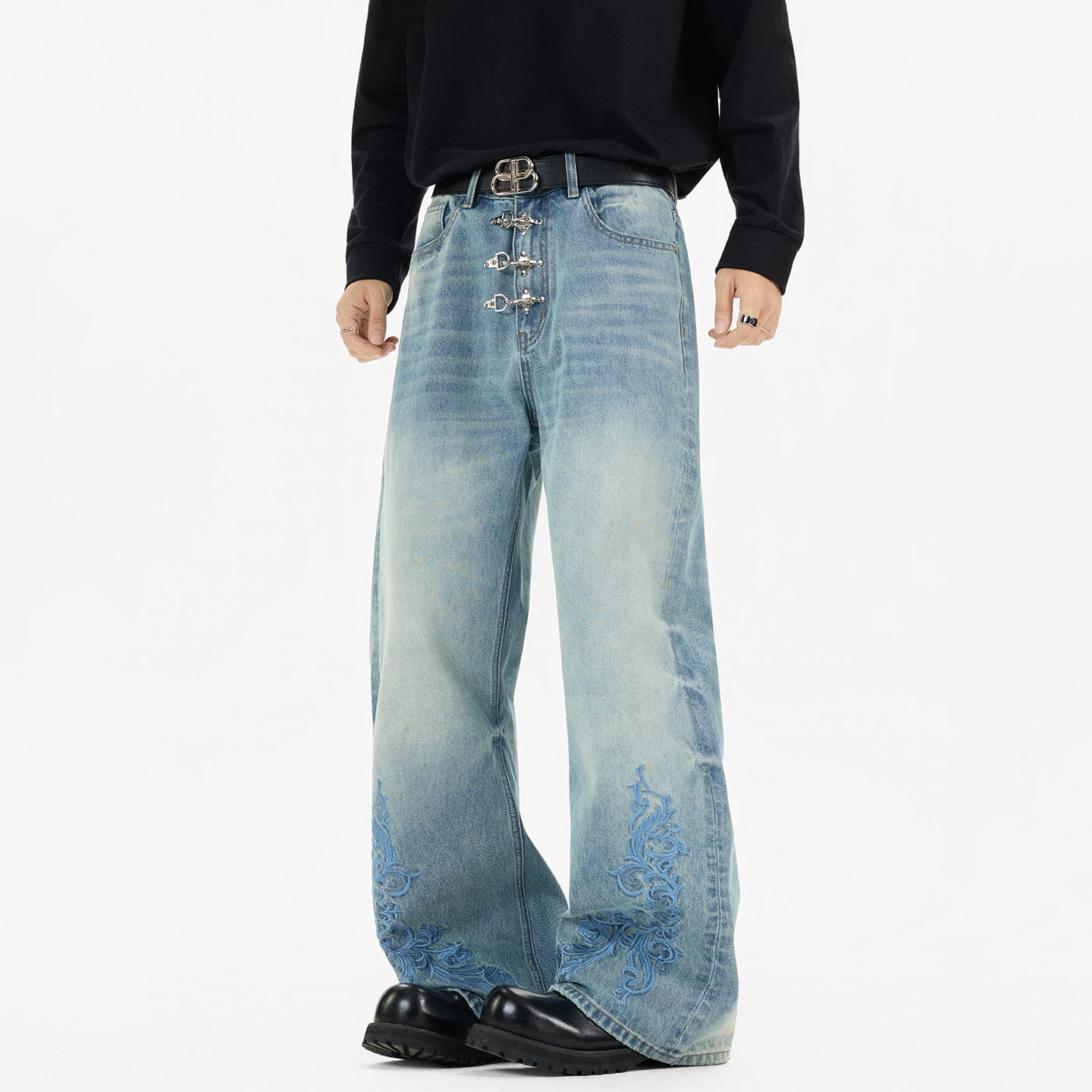 Loose Straight-leg Bootcut Jeans