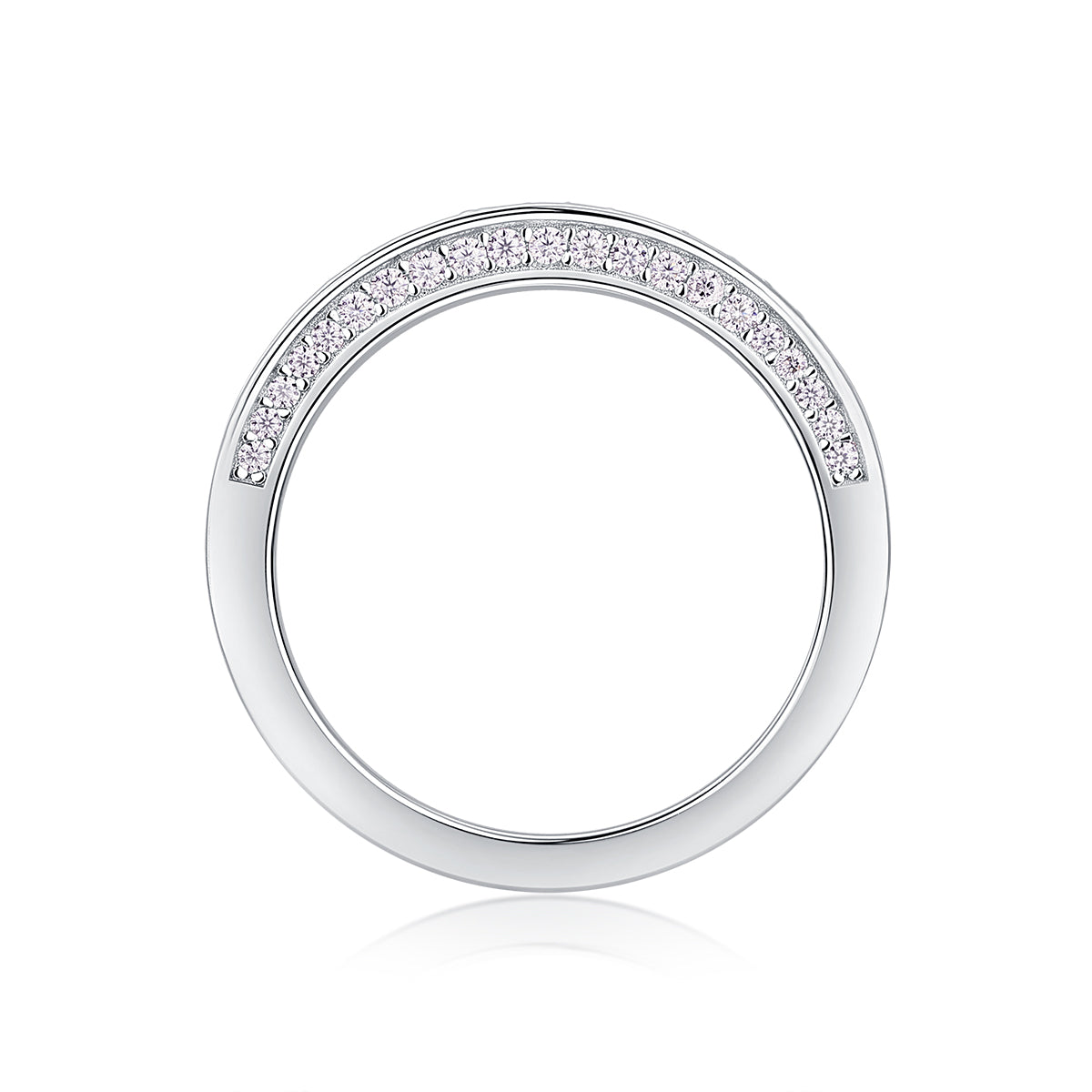 The Plucked Star - A Wedding Ring Set With Top-quality Moissanite S925 Silver And Platinum-plated Diamond Can Be Inspected With A Diamond Pen