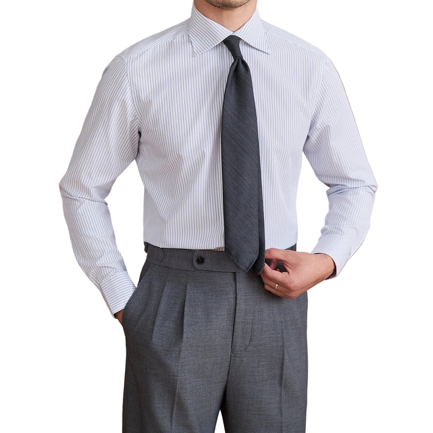 Italian Windsor-collar Striped shirt