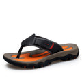 Large Dock Layer Cowhide Flip-flops