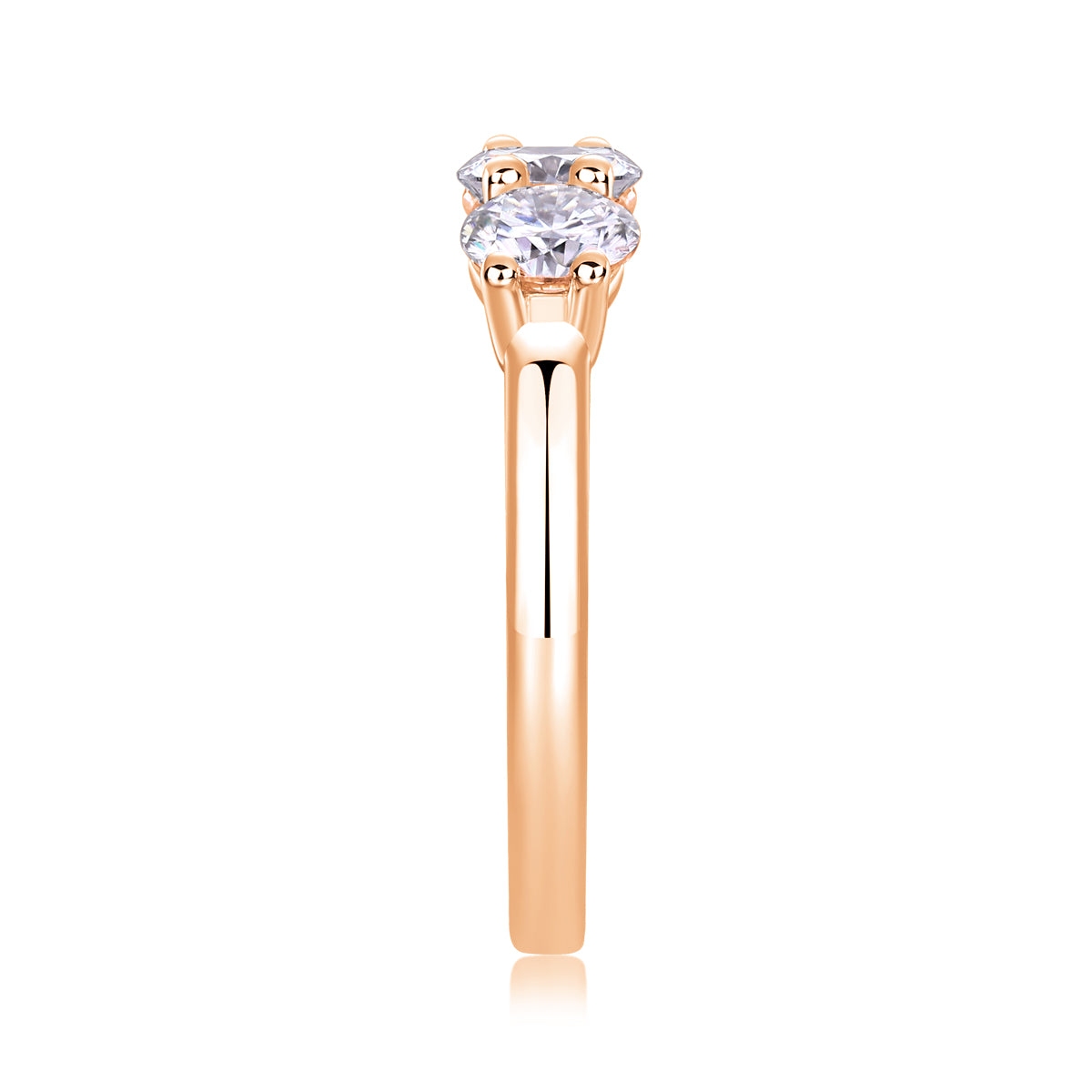 A Love Reborn Three Times - A Wedding Ring Set With 0.5-carat Top-quality Moissanite S925 Silver And Platinum-plated Diamond. The Ring Can Be Tested With A Diamond Pen In Gold And Rose Gold
