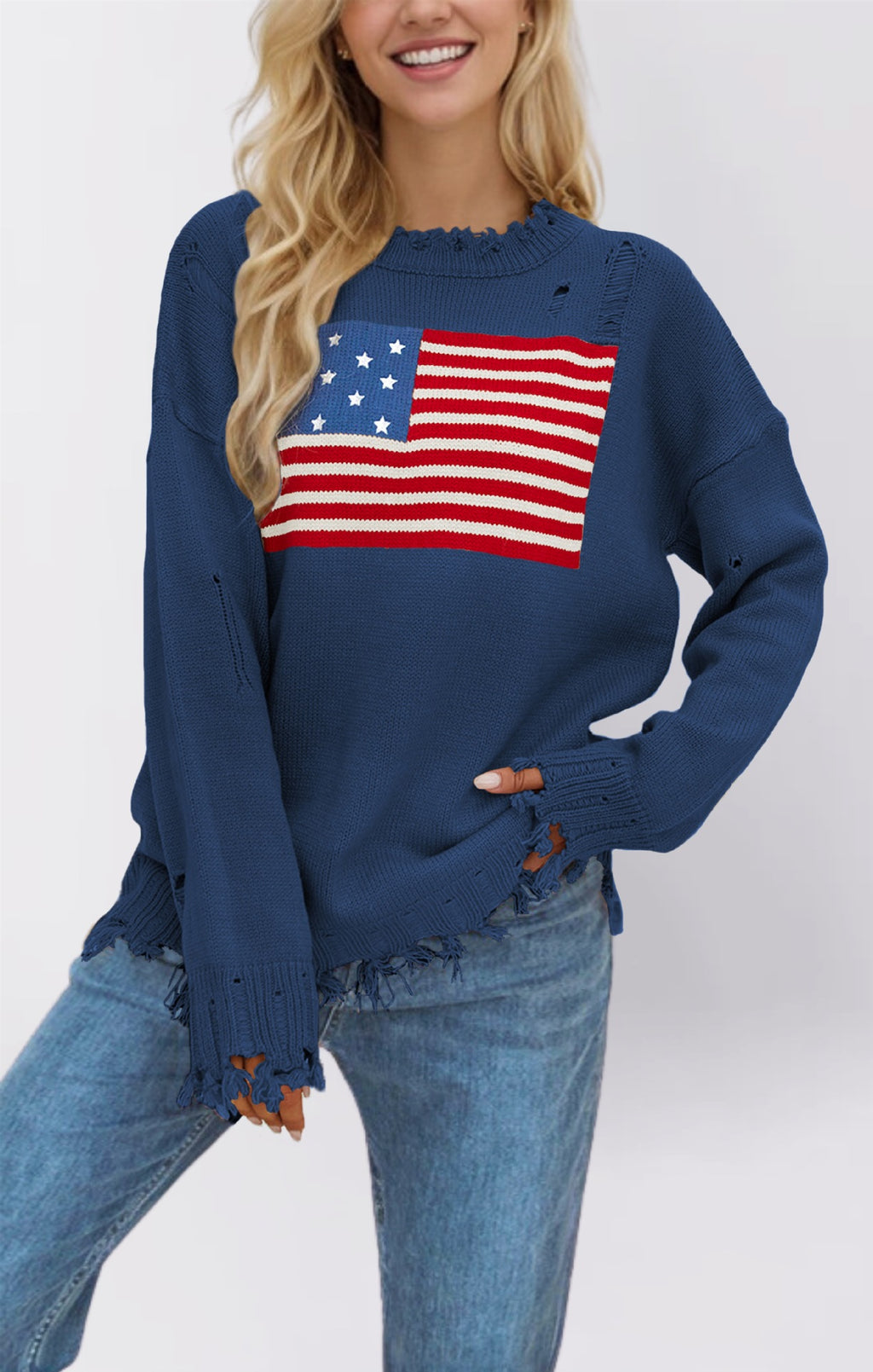 Round Neck European And American Fashion Sweater Women
