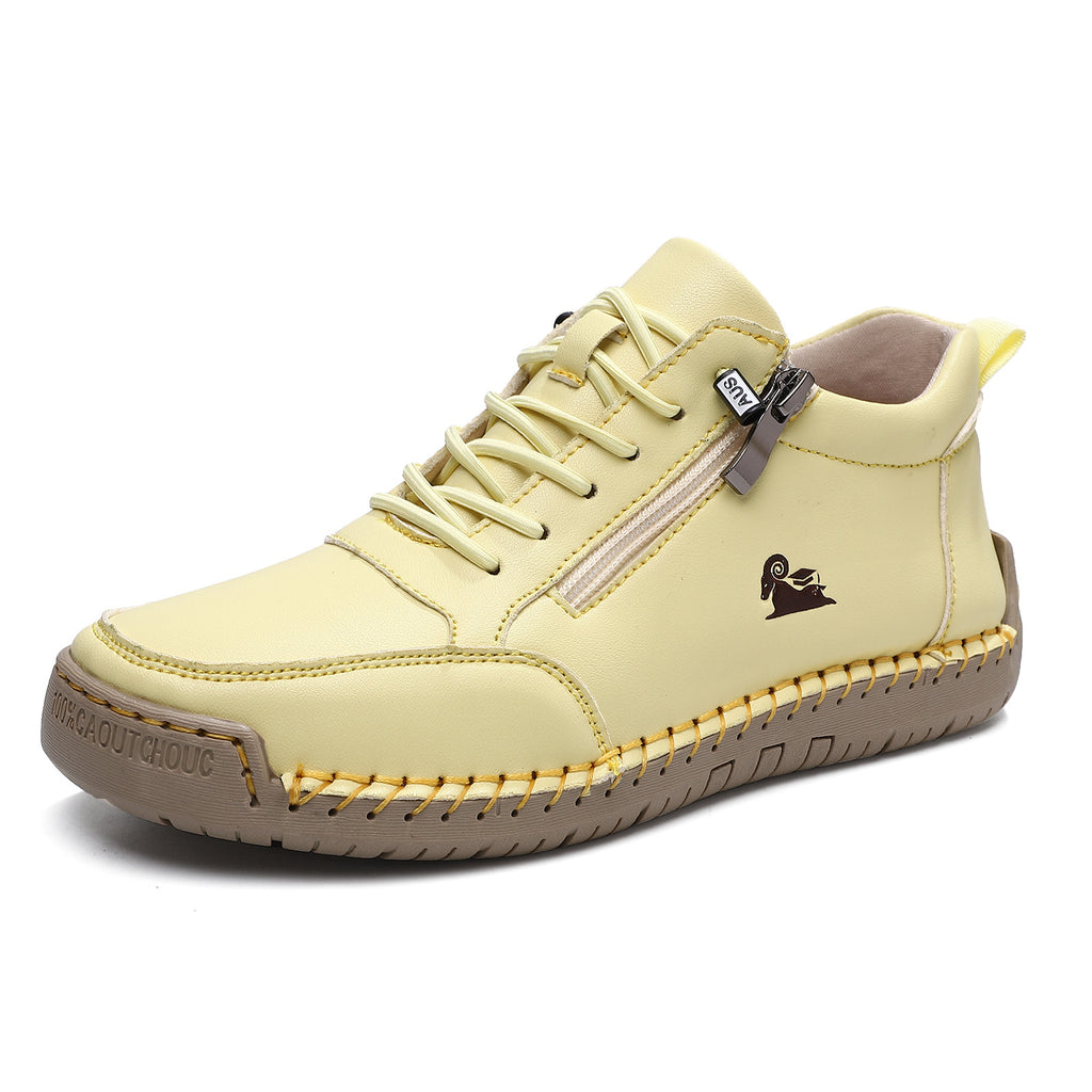 Handmade Stitching Female Soft Bottom Flat Shoes Casual