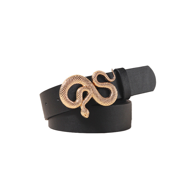Retro Punk Neutral Serpentine Buckle Belt