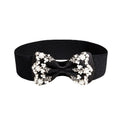 Loose Tight Stretch Seam Beaded Butterfly End Waist Girdle