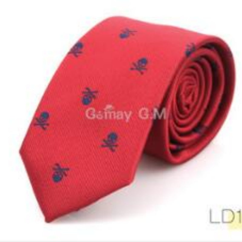 Polyester Skull Tie Halloween Party Accessories