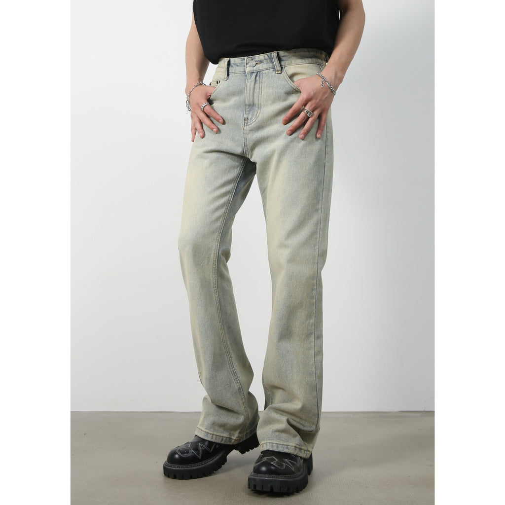 Versatile Basic Straight Fitted Boot-cut Jeans