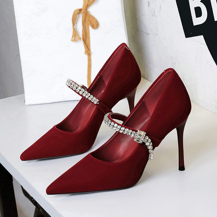 Pointed Toe Shallow Vamp Single Shoes