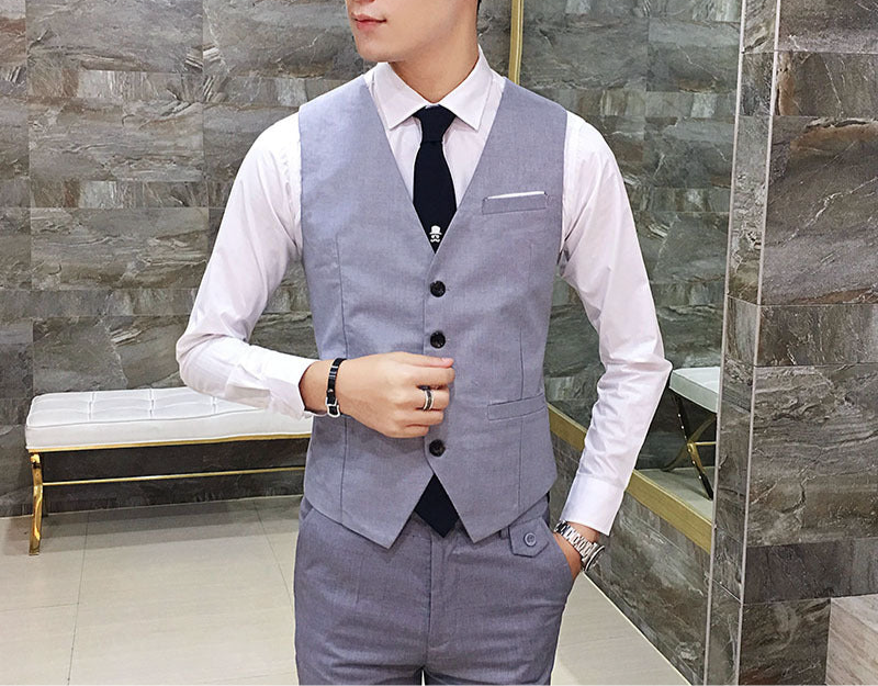 Mens Slim-Fit SpringAutumn Suit Vest