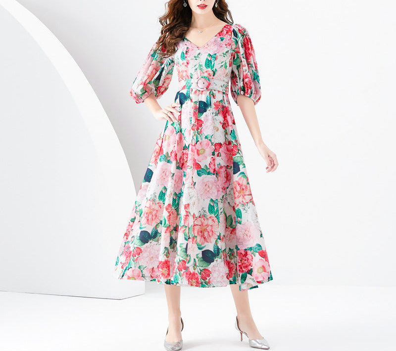 Waist-tight Long Temperament Dress