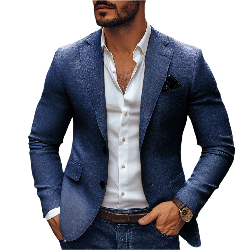 Casual Printed Double-button Suit Jacket
