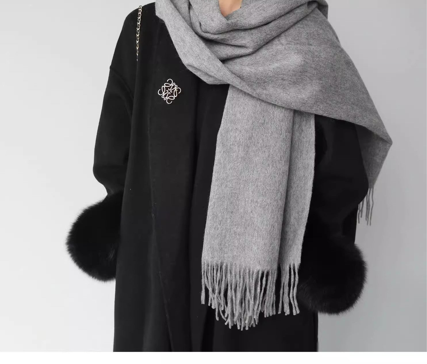 Mens Warm Versatile Solid-color Extra-thick Neck Gaiter