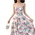 Retro Floral Slip Dress