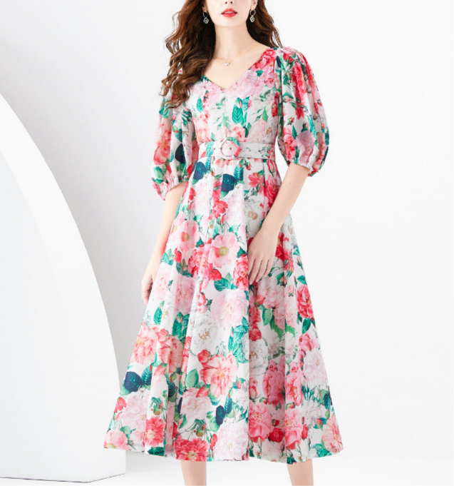 Waist-tight Long Temperament Dress