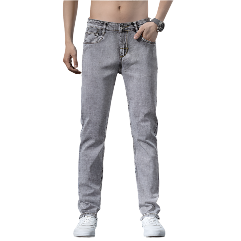 Straight Elastic Trend Versatile Retro Nostalgic Jeans