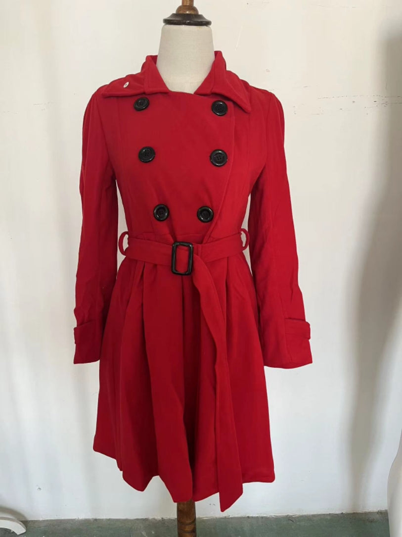 Fashion Slim Long Women's Polyester Fiber  Coat