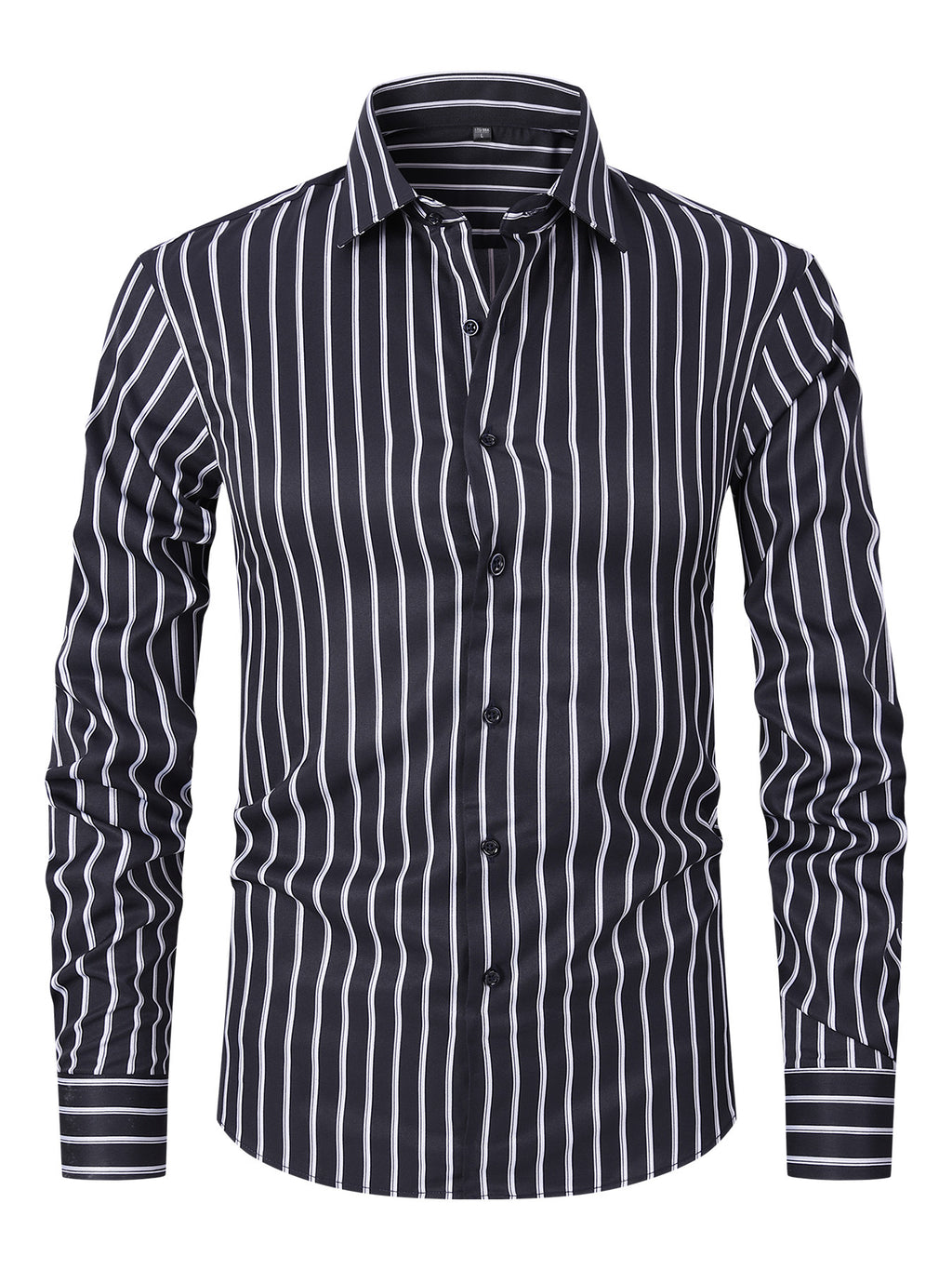 Men's Striped Ice Silk Long Sleeve Shirt
