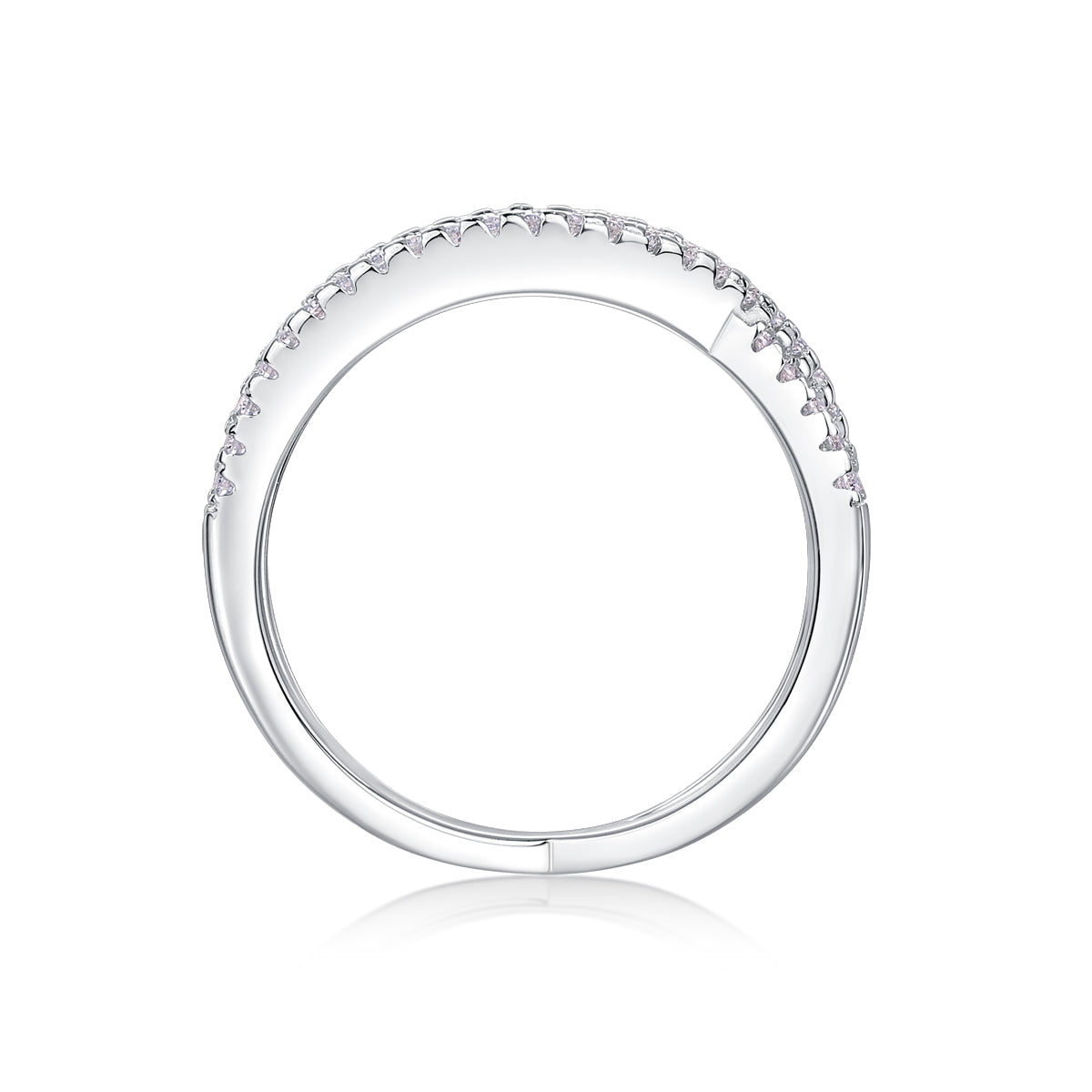 Fate Cross - A Wedding Ring Set With Top-quality Moissanite S925 Silver And Platinum-plated Diamond Can Be Tested With A Diamond Pen