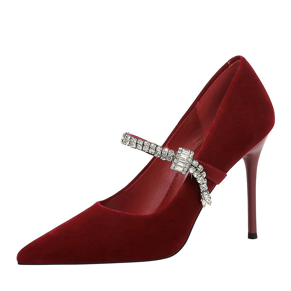 Pointed Toe Shallow Vamp Single Shoes