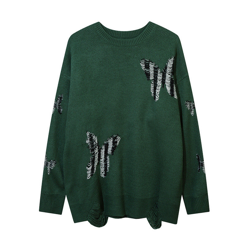 Butterfly New Crew Neck Sweater Casual