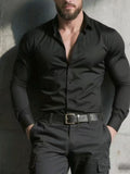Casual Mens Long-sleeve Dress Shirt