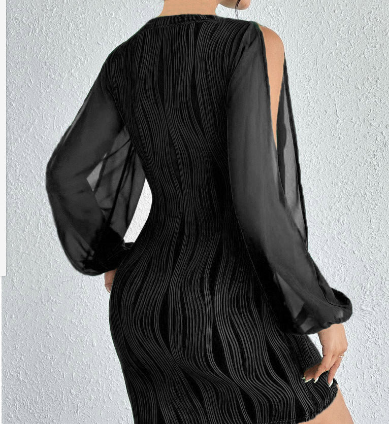 Slimming V-neck Dress