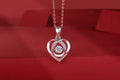 Heart To Have Your Luxurious Fashion Diamond Pendant Necklace Set With Mosan Diamond Silver Ornaments