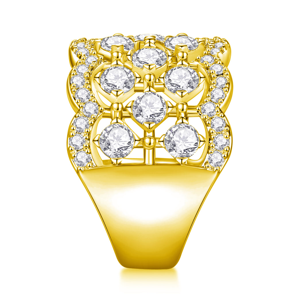 Lace Snowflake - Set With Top-quality Moissanite S925 Silver And Platinum-plated Diamond Wedding Ring. The Ring Can Be Tested With A Diamond Pen In Yellow Gold And Rose Gold