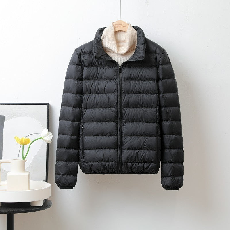 Jacket  Short Stand Collar Hooded