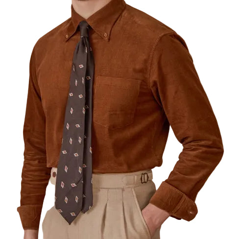 Men lCotton Corduroy Long-sleeved Shirt