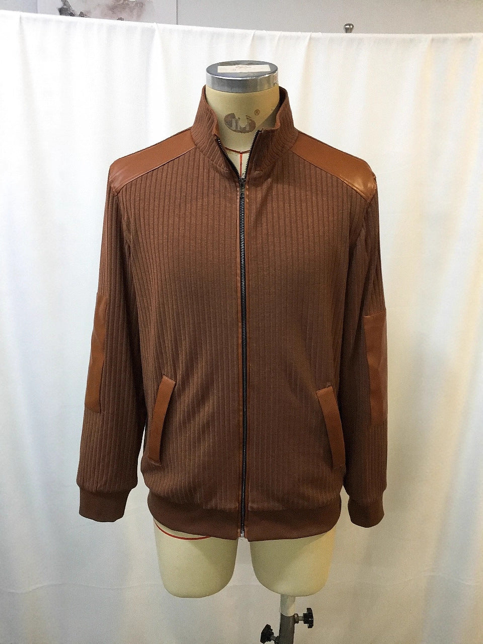 Men's Clothing Velvet Stand Collar Casual Sweatshirt