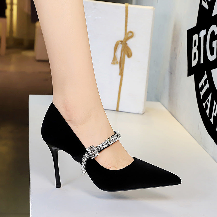 Pointed Toe Shallow Vamp Single Shoes