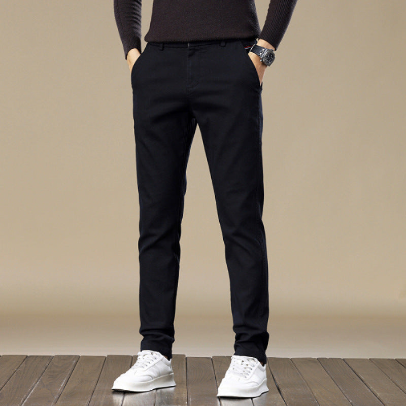 Men's Fleece-lined Slim Fit  Casual Pants