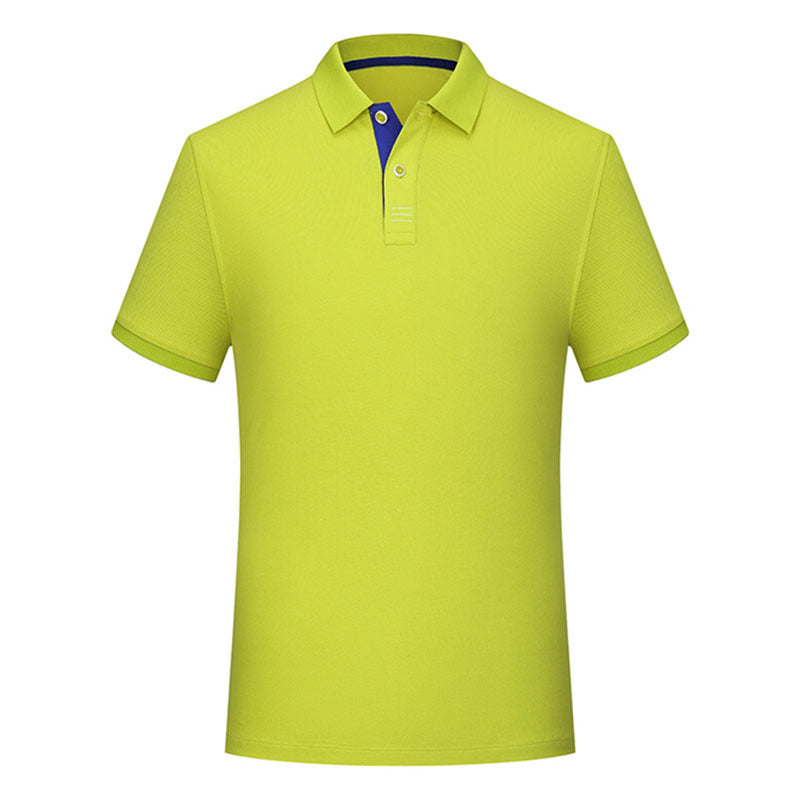 Solid Color Polo Collar Casual T-shirt
