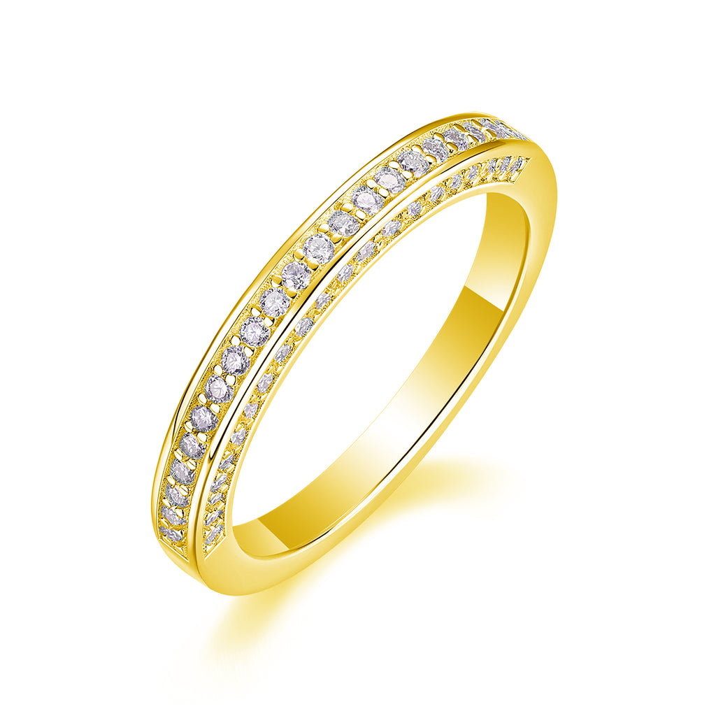 The Plucked Star - A Wedding Ring Set With Top-quality Moissanite S925 Silver And Platinum-plated Diamond Can Be Inspected With A Diamond Pen