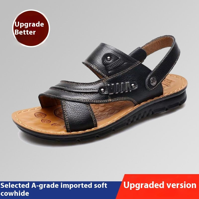First Layer Cowhide Sandals Summer Genuine Leather