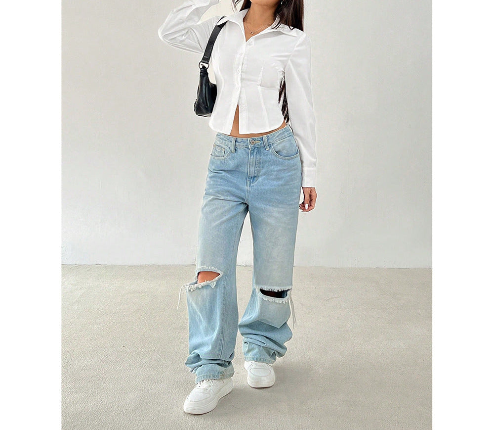Women's Preppy Style Slim-fit Elegant Top