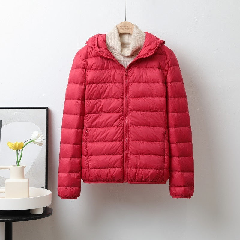 Jacket  Short Stand Collar Hooded