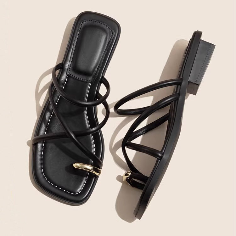 Versatile Fairy Style Toe Casual Slippers