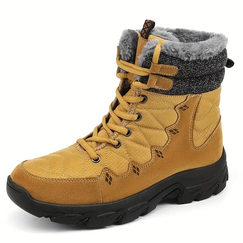 Men's Thick-soled  Fleece-lined High-top Boots