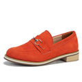 Round-toe Low-heeled Casual Slip-on Shoes
